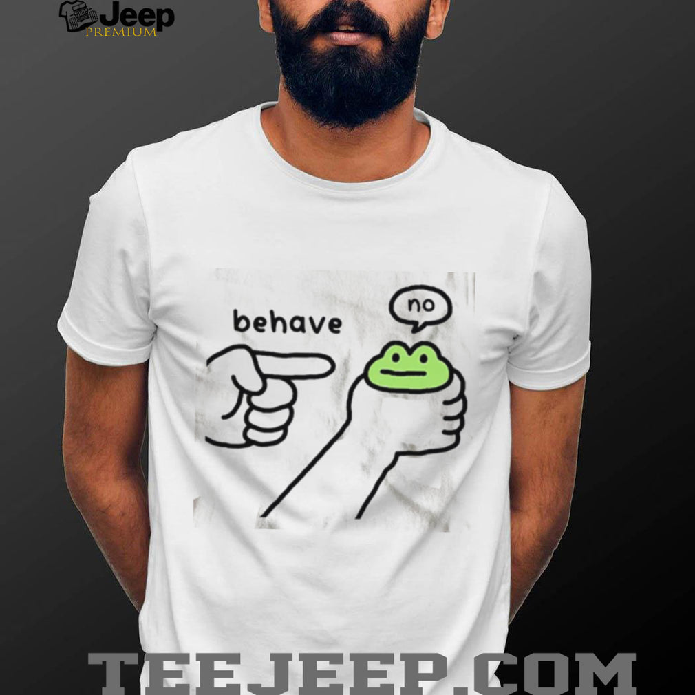 Cute Frog Behave No Funny Toad Meme Animal Graphic T Shirt