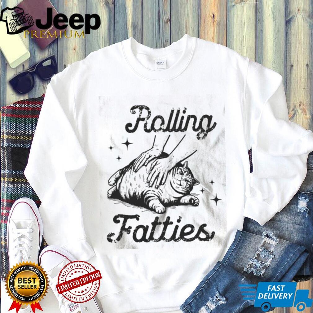 Cute Rolling Fatties Funny Chubby Cat Massage Comfort Colors T Shirt