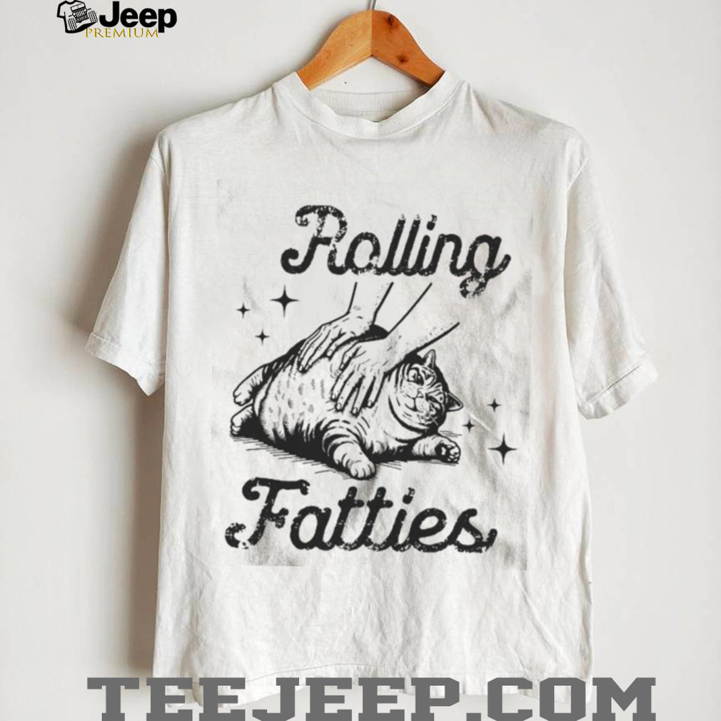 Cute Rolling Fatties Funny Chubby Cat Massage Comfort Colors T Shirt