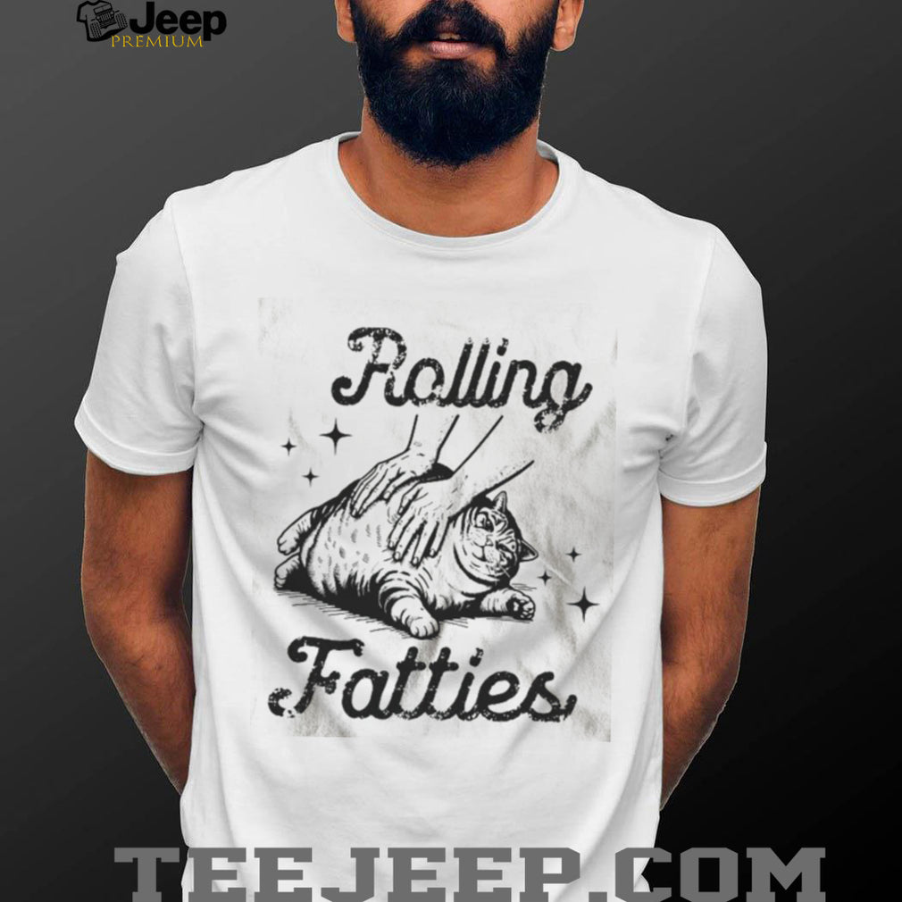 Cute Rolling Fatties Funny Chubby Cat Massage Comfort Colors T Shirt