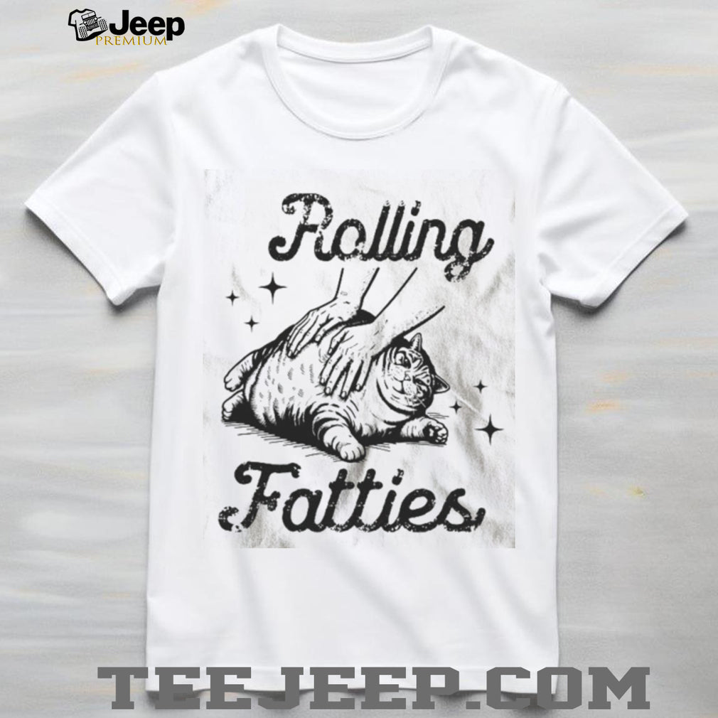 Cute Rolling Fatties Funny Chubby Cat Massage Comfort Colors T Shirt