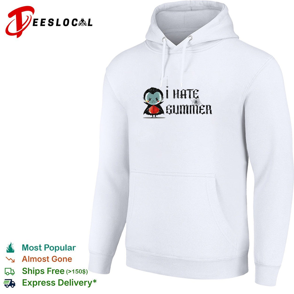 Cute vampire I hate summer Halloween humor shirt