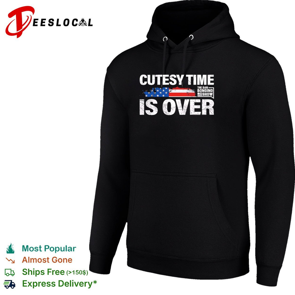 Cutesy time is over the Dan Bongino show American flag shirt