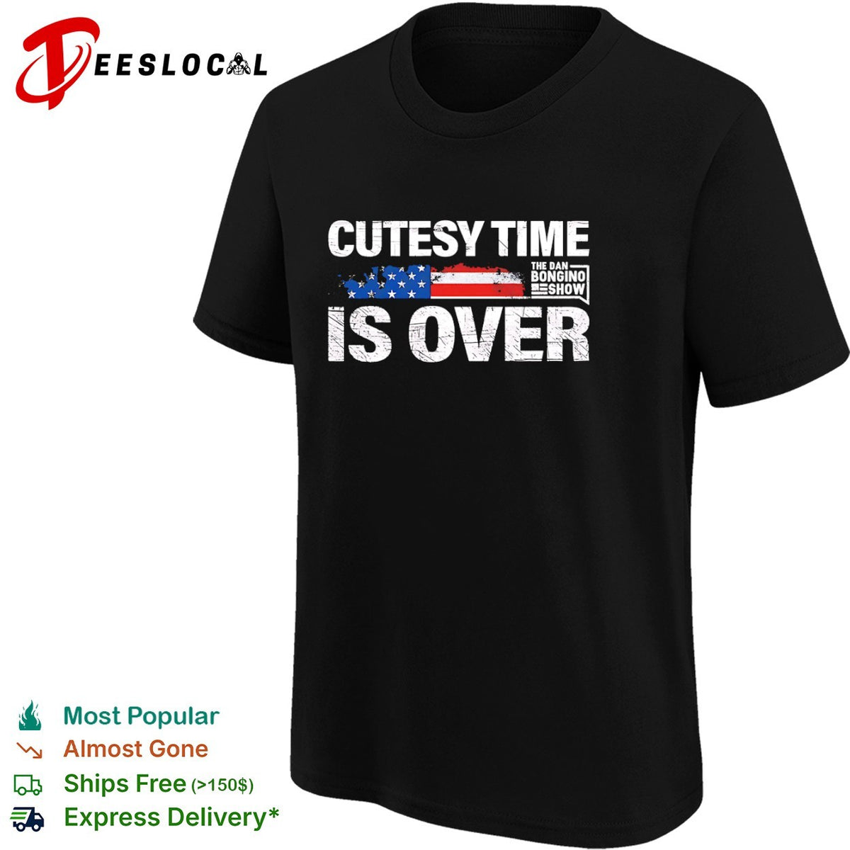 Cutesy time is over the Dan Bongino show American flag shirt