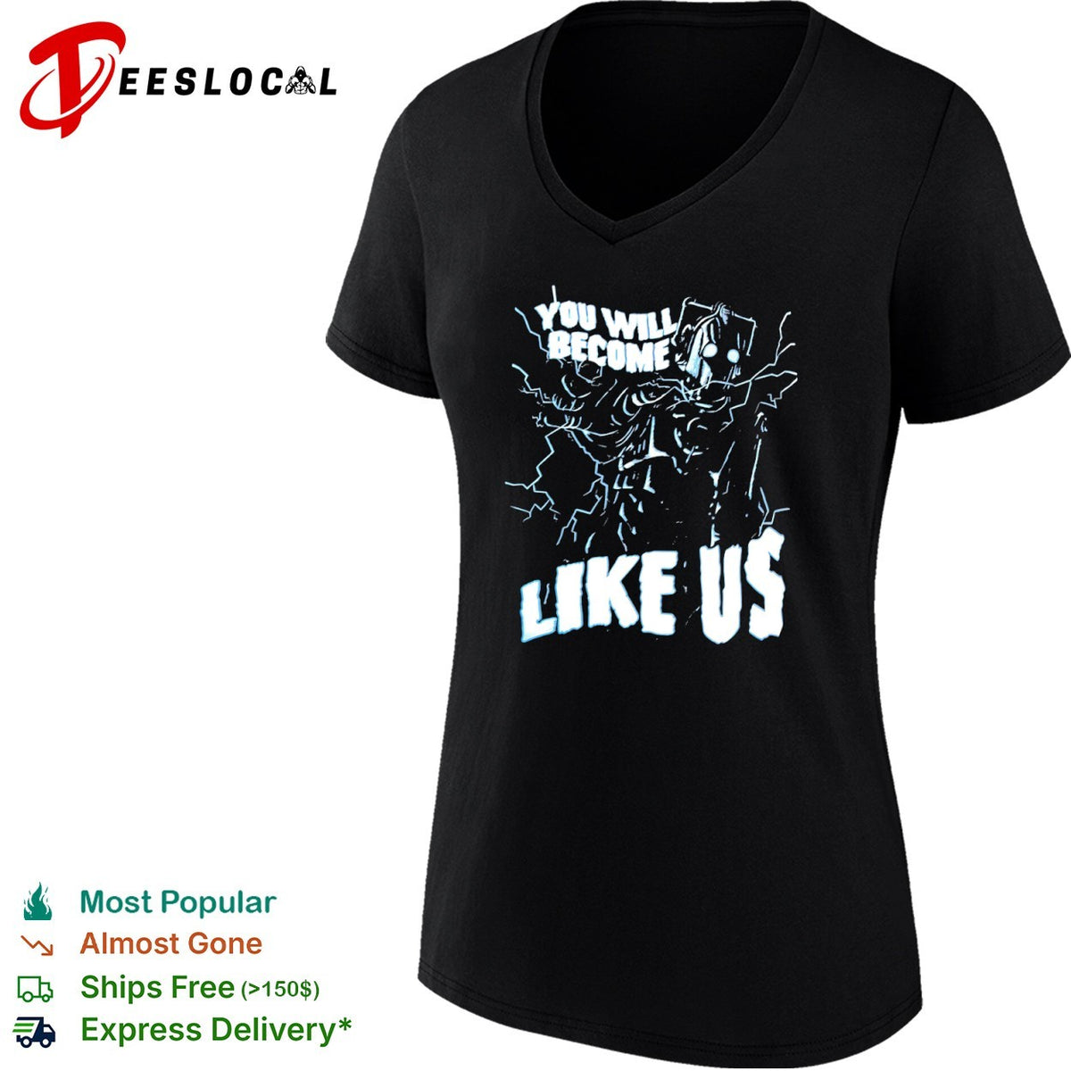 Cyberman You Will Become Like Us Doctor Who Science Fiction shirt