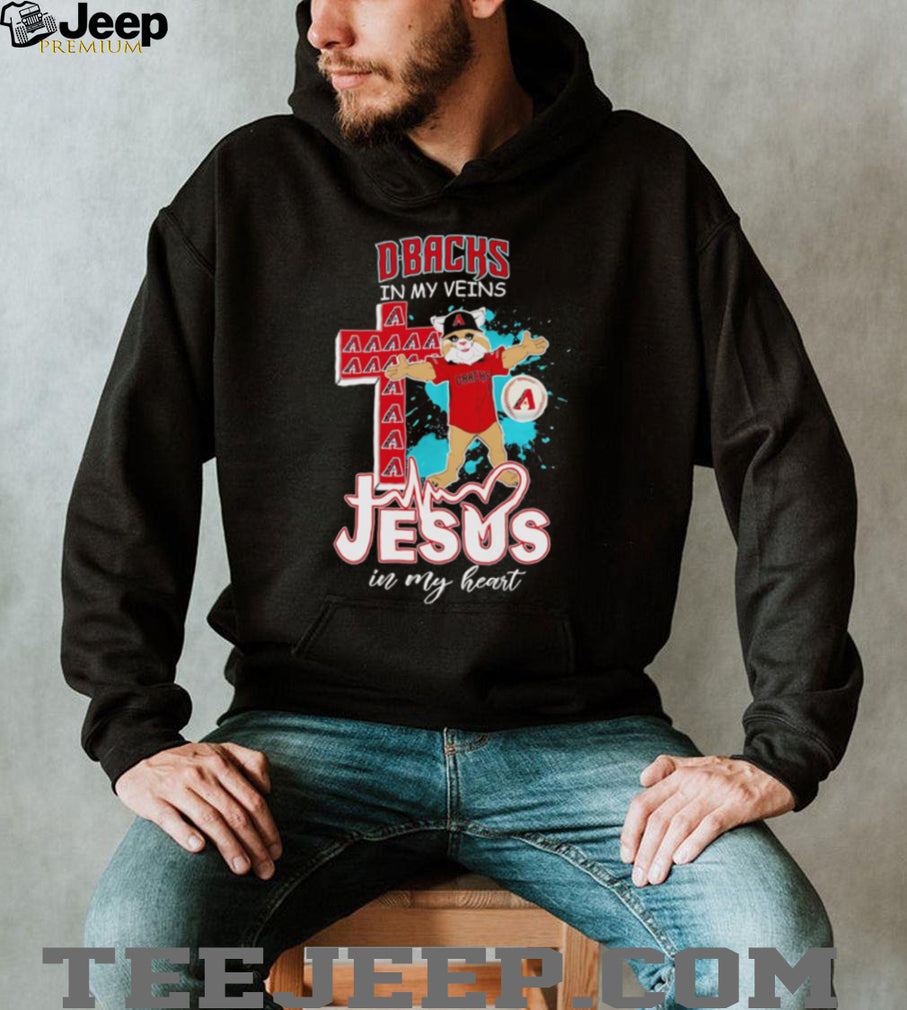 D Backs In My Veins Jesus In My Heart Arizona Diamondbacks Christian Fan T Shirt
