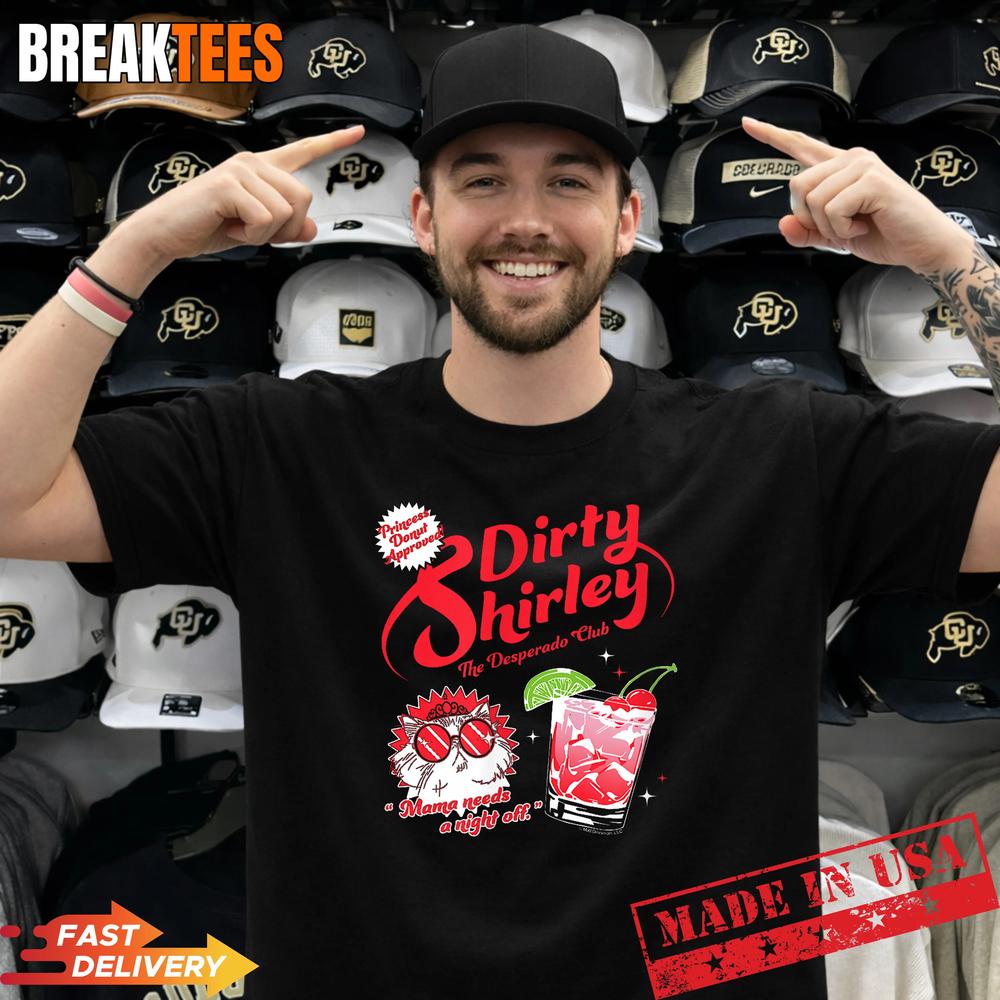 DCC Dirty Shirley Desperado Club Ad with Princess Donut Book Shirt