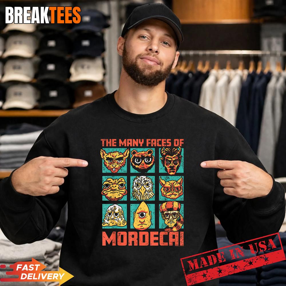 DCC Many Faces of Mordecai Grid Funny Gamer Series Book Shirt