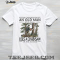 Old Man Chainsaw Woodworker Lumberjack Sixties Hobby Shirt