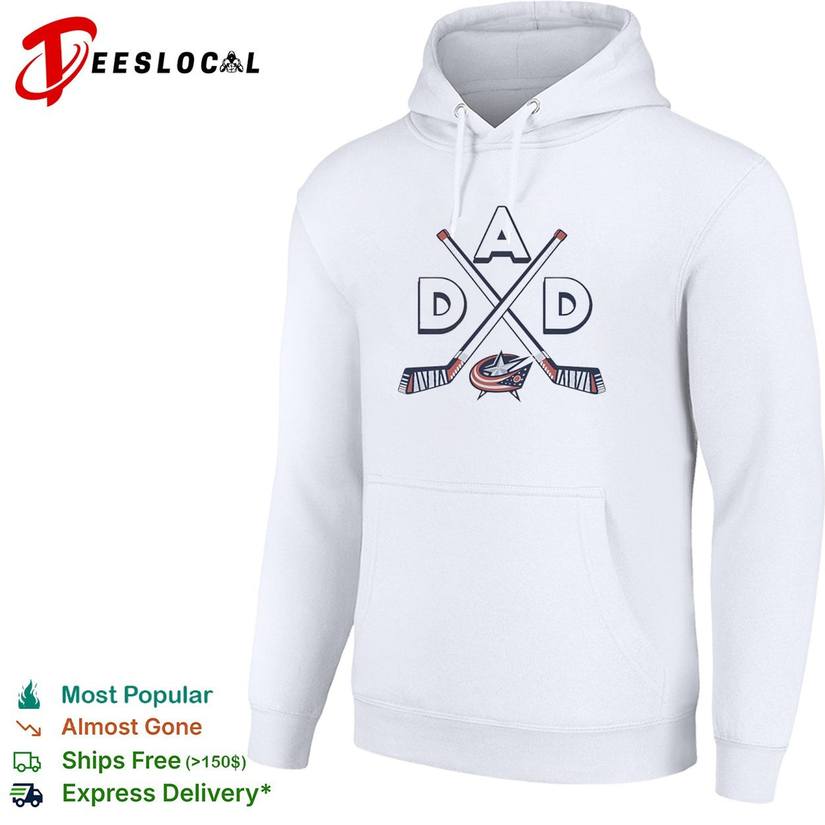 Dad Columbus Blue Jackets Ice Hockey Logo shirt