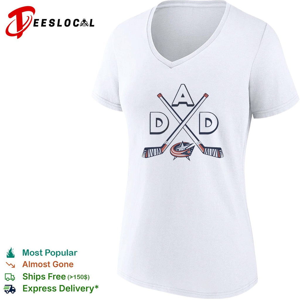 Dad Columbus Blue Jackets Ice Hockey Logo shirt