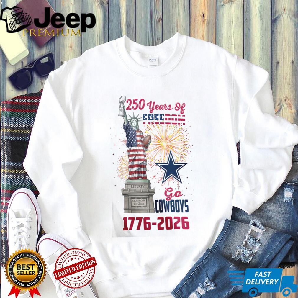 Dallas Cowboys 250 Years Of Freedom 1776 2026 USA Semiquincentennial T Shirt