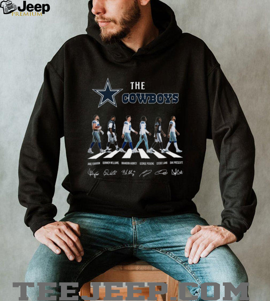 Dallas Cowboys Abbey Road Dak Prescott and Stars Signature T Shirt