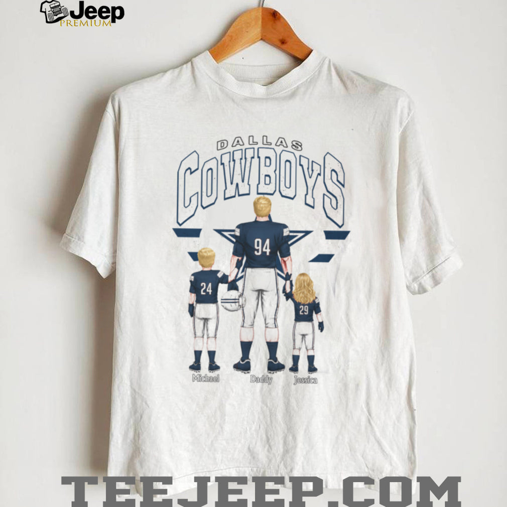 Dallas Cowboys Best Dad Ever Custom Name And Number Family T Shirt