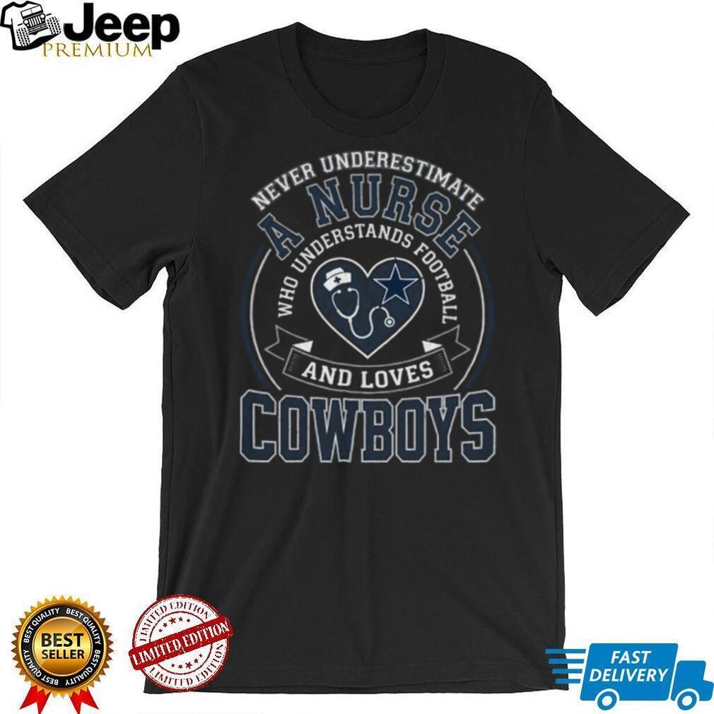 Dallas Cowboys Football Nurse Stethoscope Heart Vintage Navy Blue Fan Men Women T Shirt