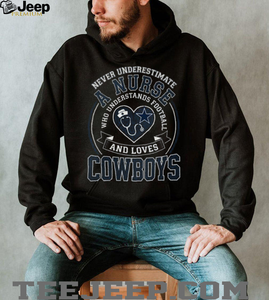 Dallas Cowboys Football Nurse Stethoscope Heart Vintage Navy Blue Fan Men Women T Shirt