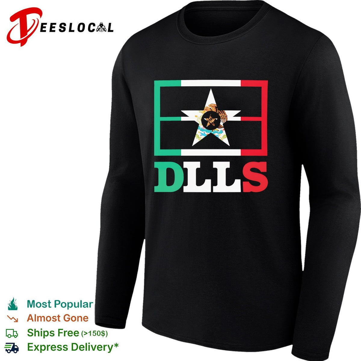 Dallas Cowboys Mexico DLLS flag mashup heritage city pride shirt