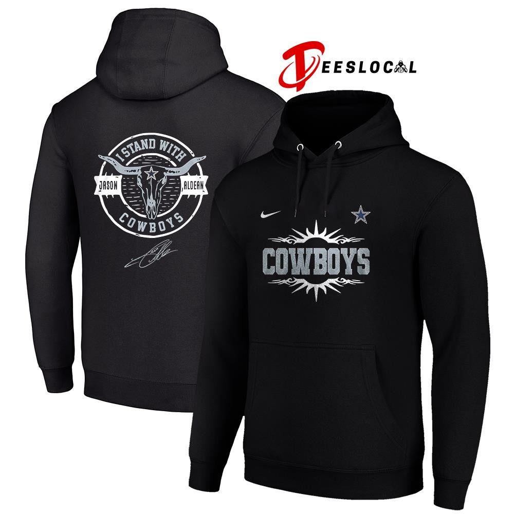 Dallas Cowboys x Jason Aldean I stand signature logo shirt