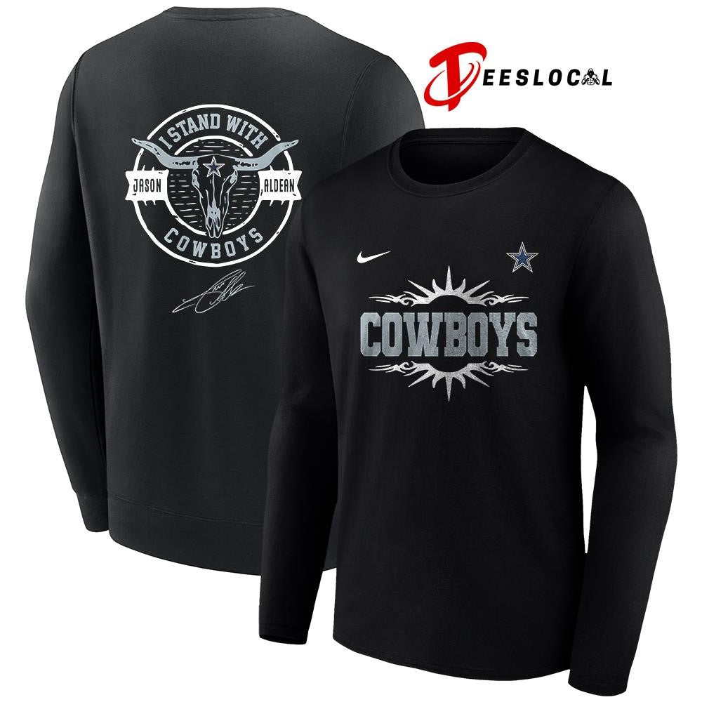 Dallas Cowboys x Jason Aldean I stand signature logo shirt