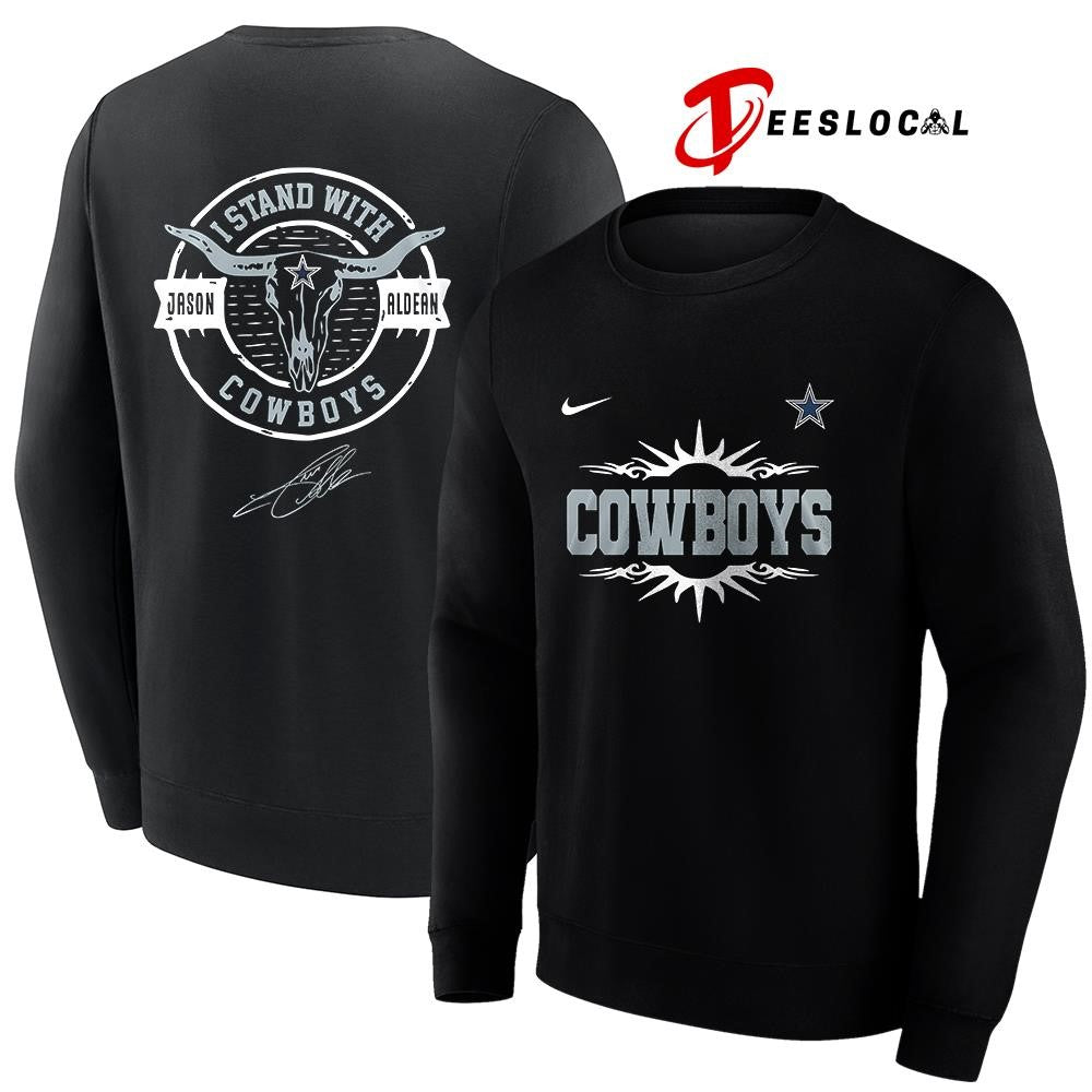 Dallas Cowboys x Jason Aldean I stand signature logo shirt