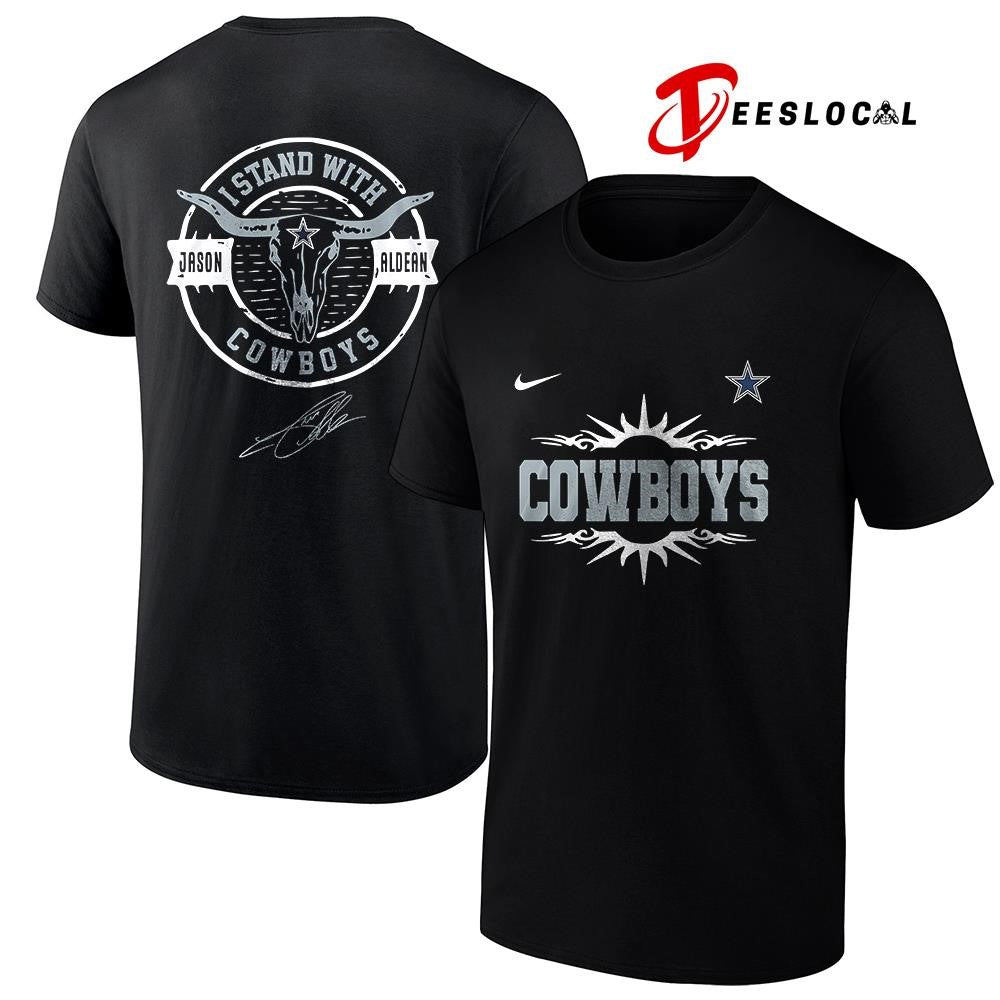 Dallas Cowboys x Jason Aldean I stand signature logo shirt