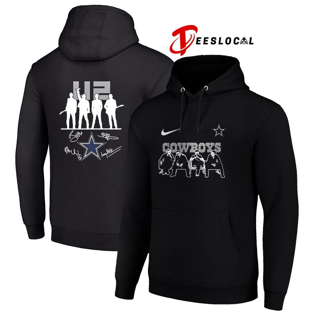 Dallas Cowboys x U2 band signature silhouette shirt