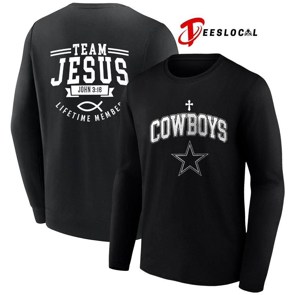 Dallas Cowboys x team Jesus lifetime member John 3 16 logo shirt