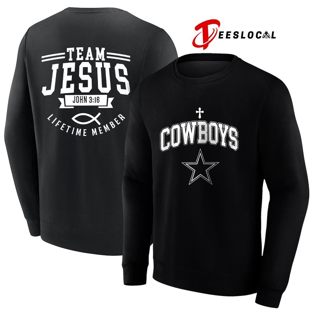 Dallas Cowboys x team Jesus lifetime member John 3 16 logo shirt