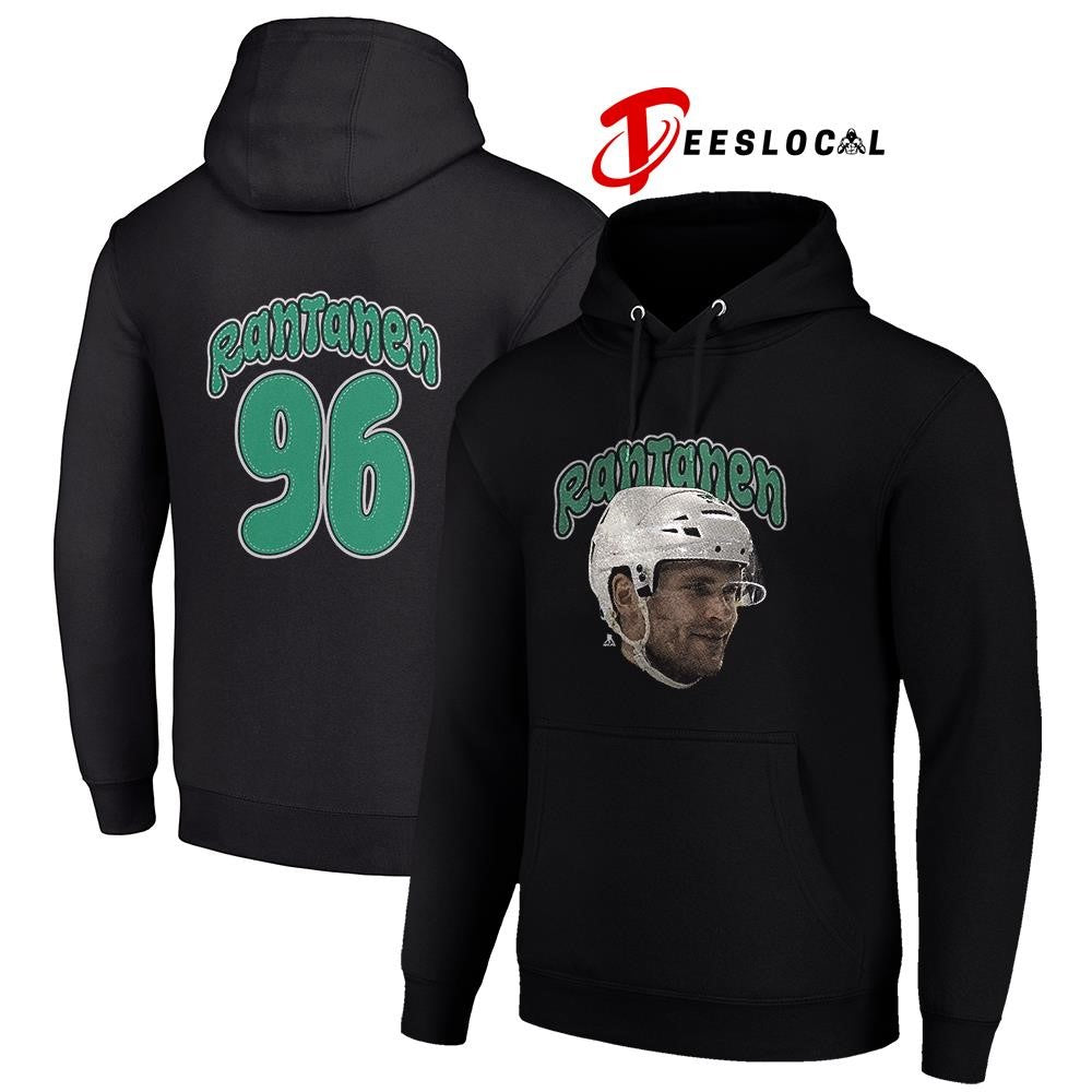 Dallas Stars Mikko Rantanen portrait name and number shirt