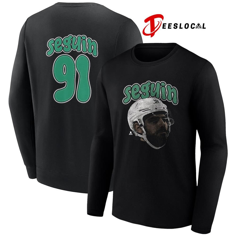 Dallas Stars Tyler Seguin portrait name and number shirt