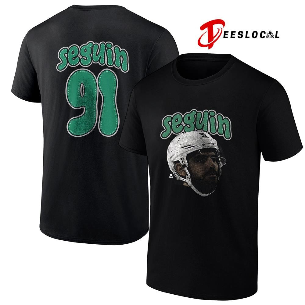 Dallas Stars Tyler Seguin portrait name and number shirt