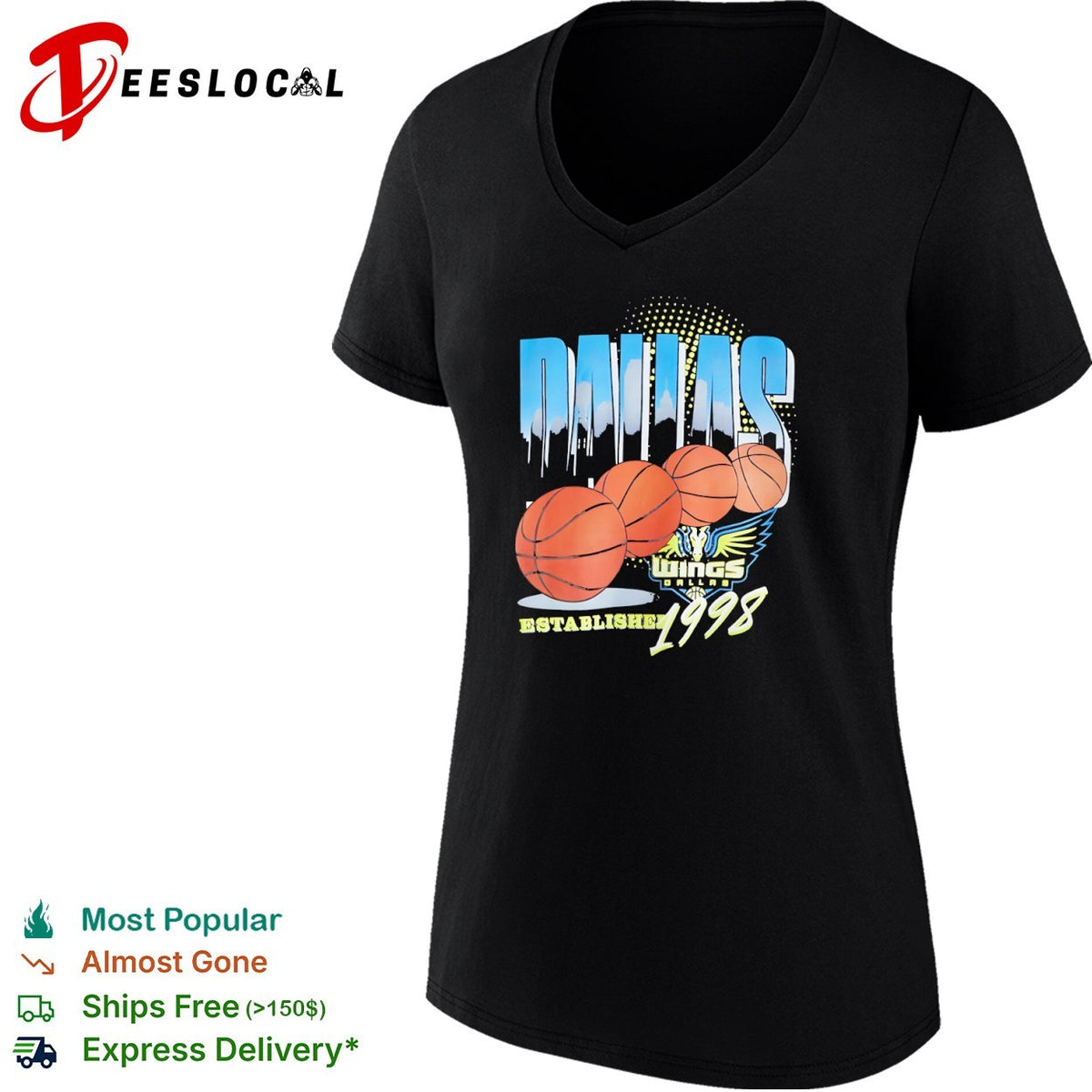 Dallas Wings Established 1998 basketball team shirt