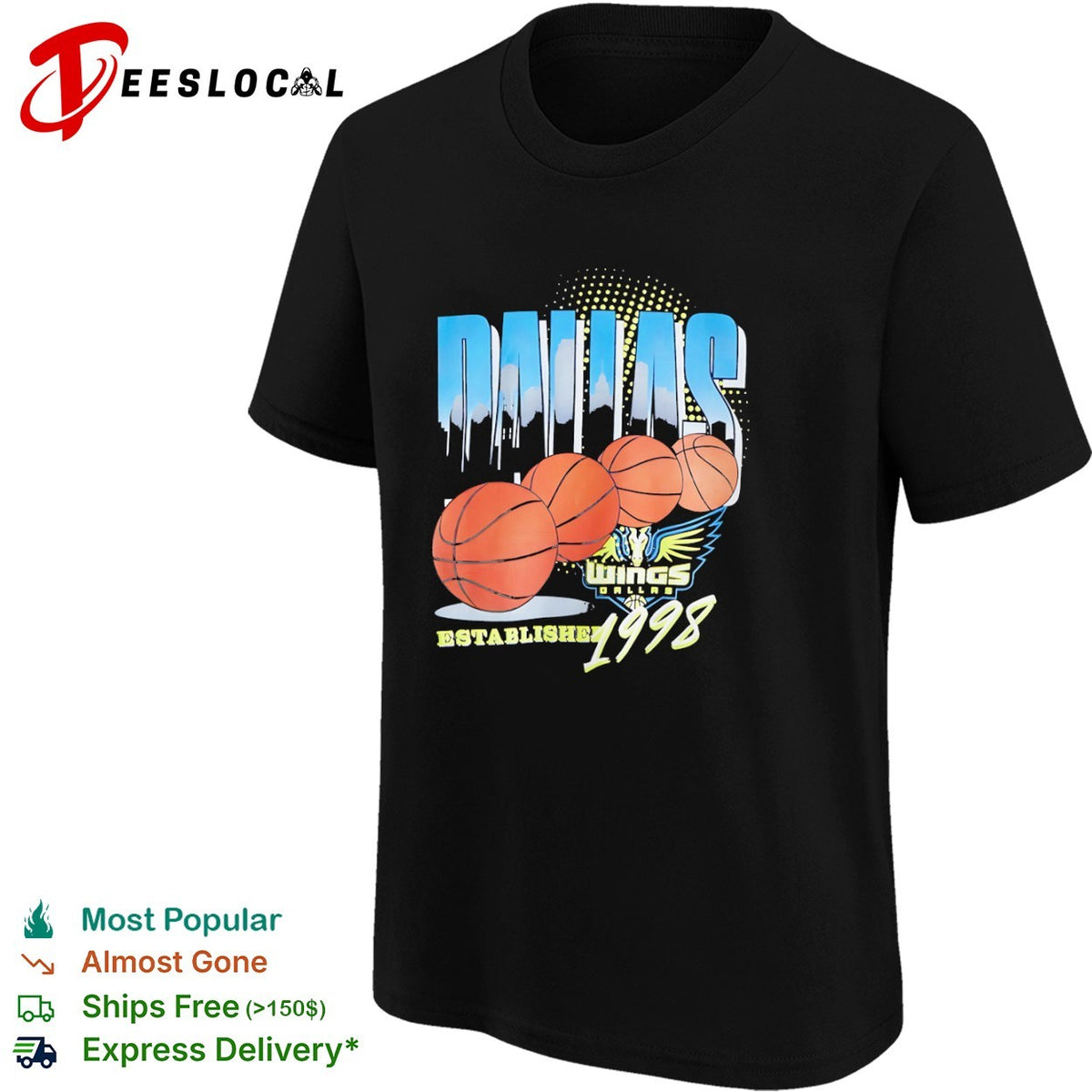 Dallas Wings Established 1998 basketball team shirt