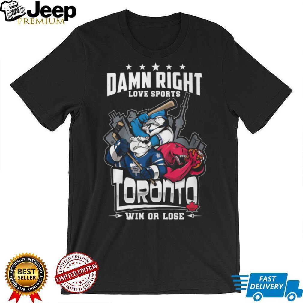Damn Right Love Sports Toronto Teams Mascots Skyline T Shirt