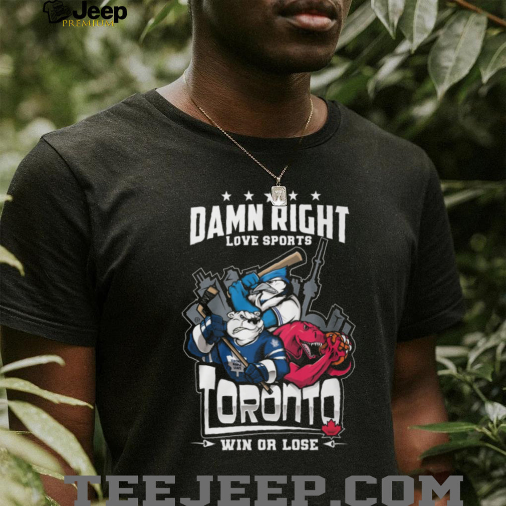 Damn Right Love Sports Toronto Teams Mascots Skyline T Shirt