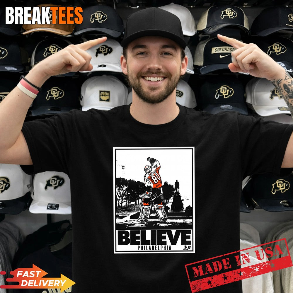 Dan Vladar Believe Poster Philadelphia Hockey Shirt