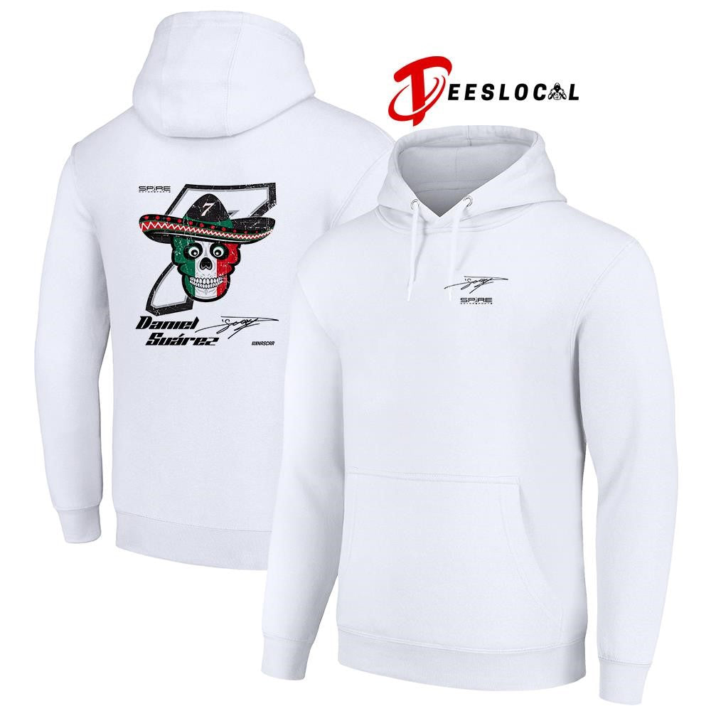 Daniel Suárez Spire Motorsports signature skull shirt