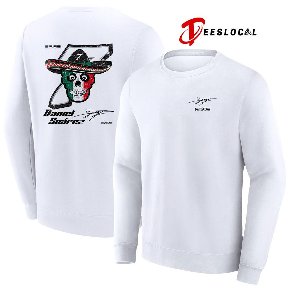 Daniel Suárez Spire Motorsports signature skull shirt