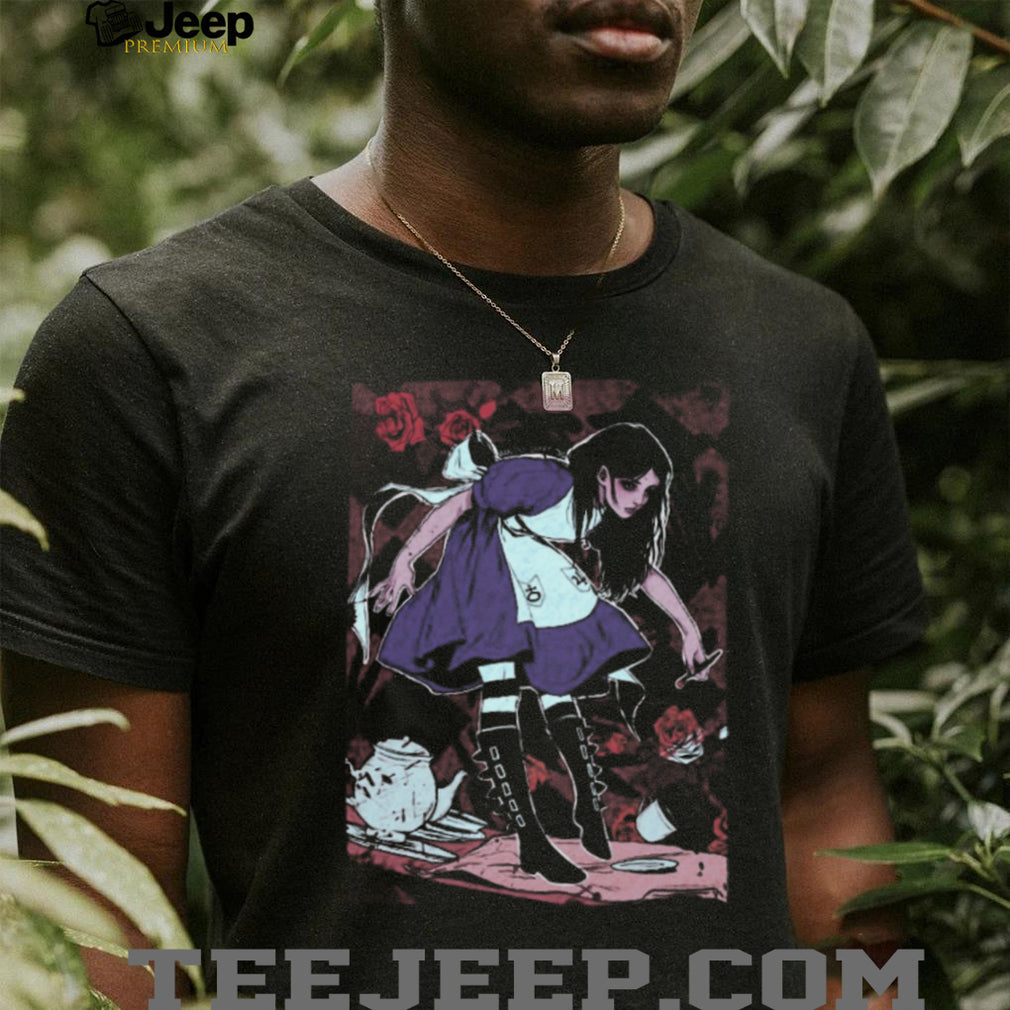 Dark Alice In Wonderland Goth Grunge Aesthetic Graphic T Shirt