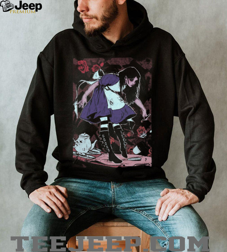 Dark Alice In Wonderland Goth Grunge Aesthetic Graphic T Shirt