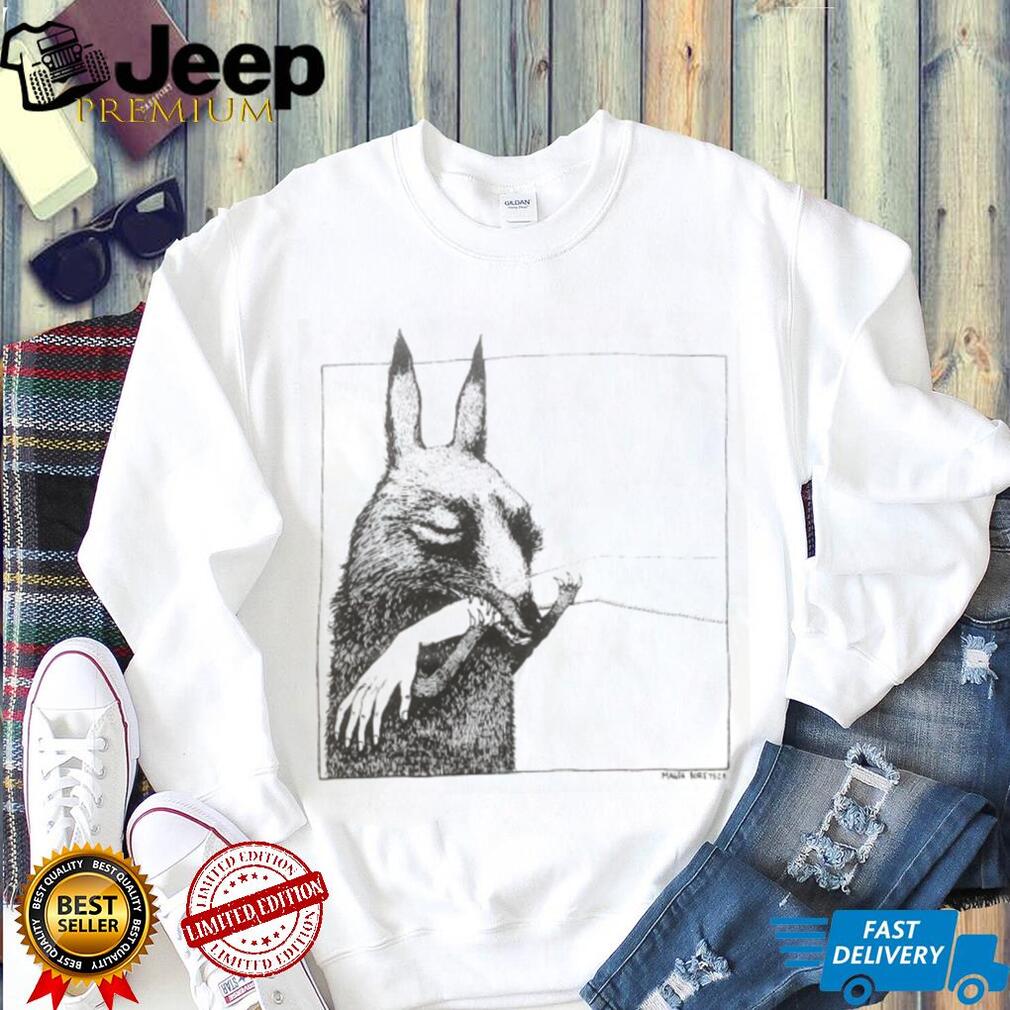 Dark Fantasy Art Rabbit Holding Human Hand T Shirt