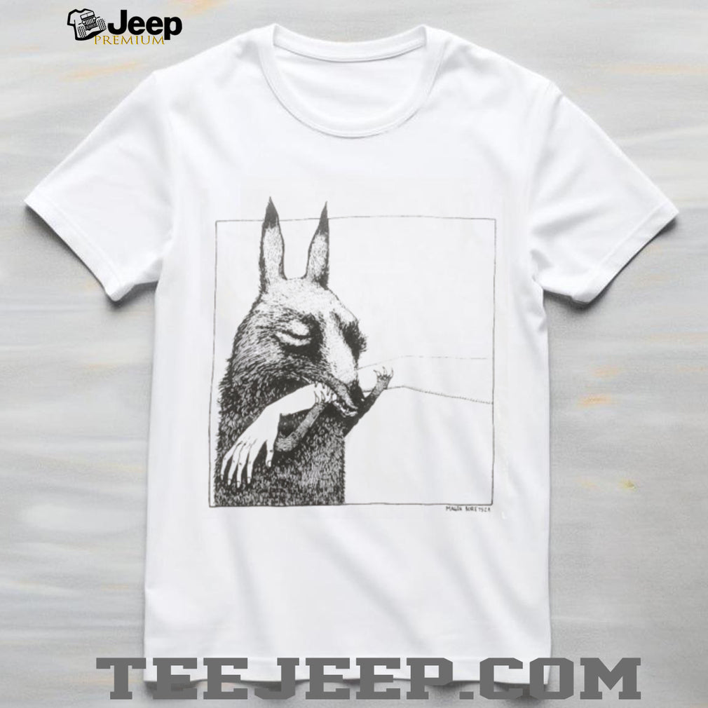 Dark Fantasy Art Rabbit Holding Human Hand T Shirt