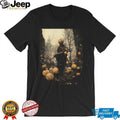 Dark Pumpkin Head Reaper Fantasy Forest Halloween Graphic T Shirt