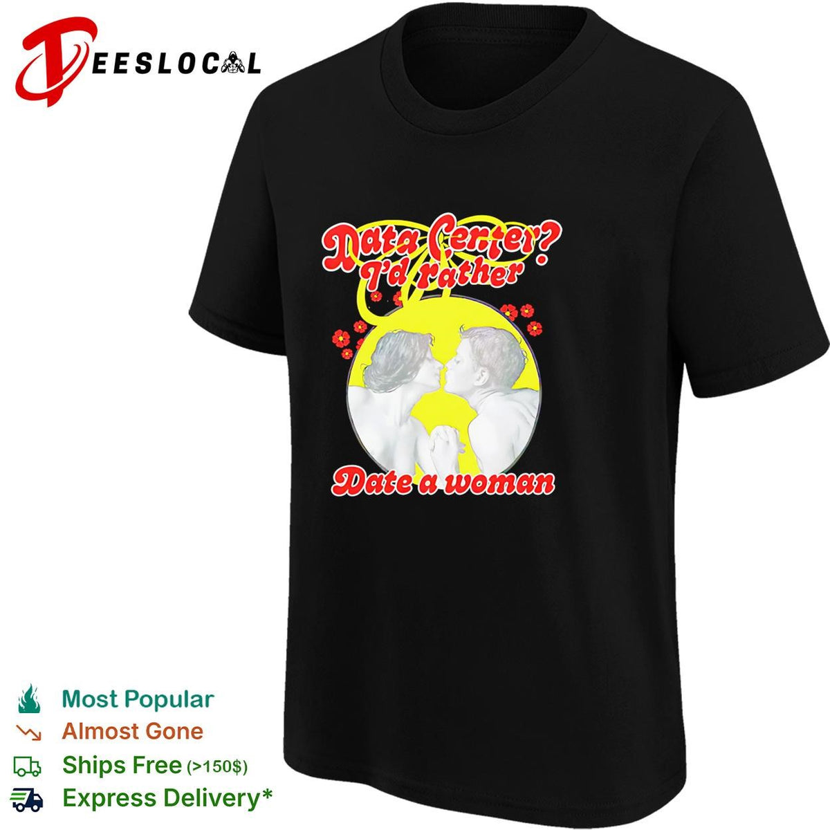 Data center I’d rather date a woman retro tech humor funny shirt