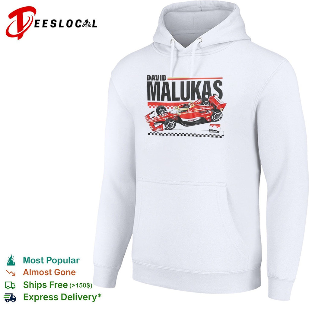 David Malukas Verizon IndyCar Series Team Penske No 12 Chevrolet Racing Car shirt