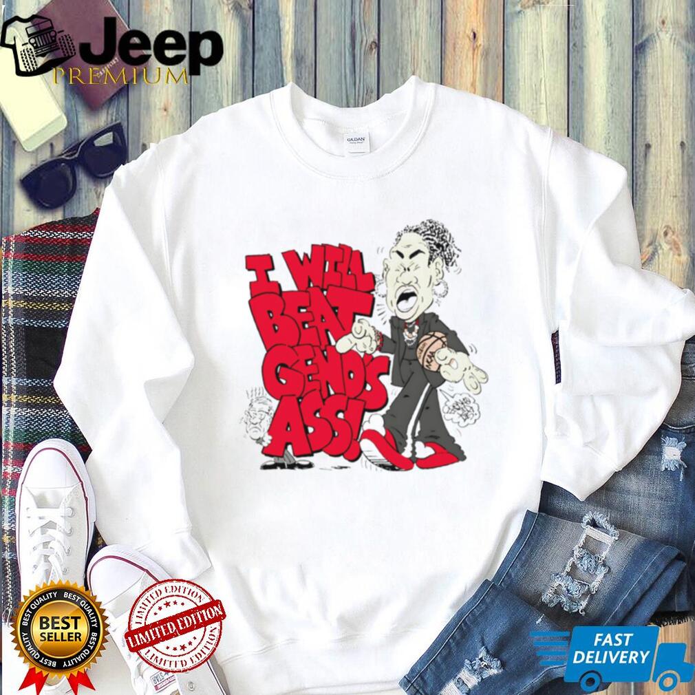 Dawn Staley “I Will Beat Geno’s Ass” Funny Basketball Cartoon T Shirt