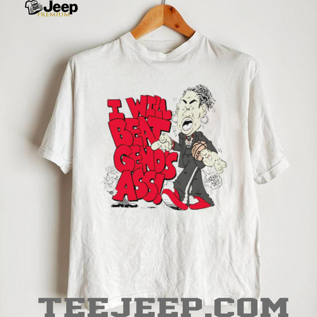 Dawn Staley “I Will Beat Geno’s Ass” Funny Basketball Cartoon T Shirt