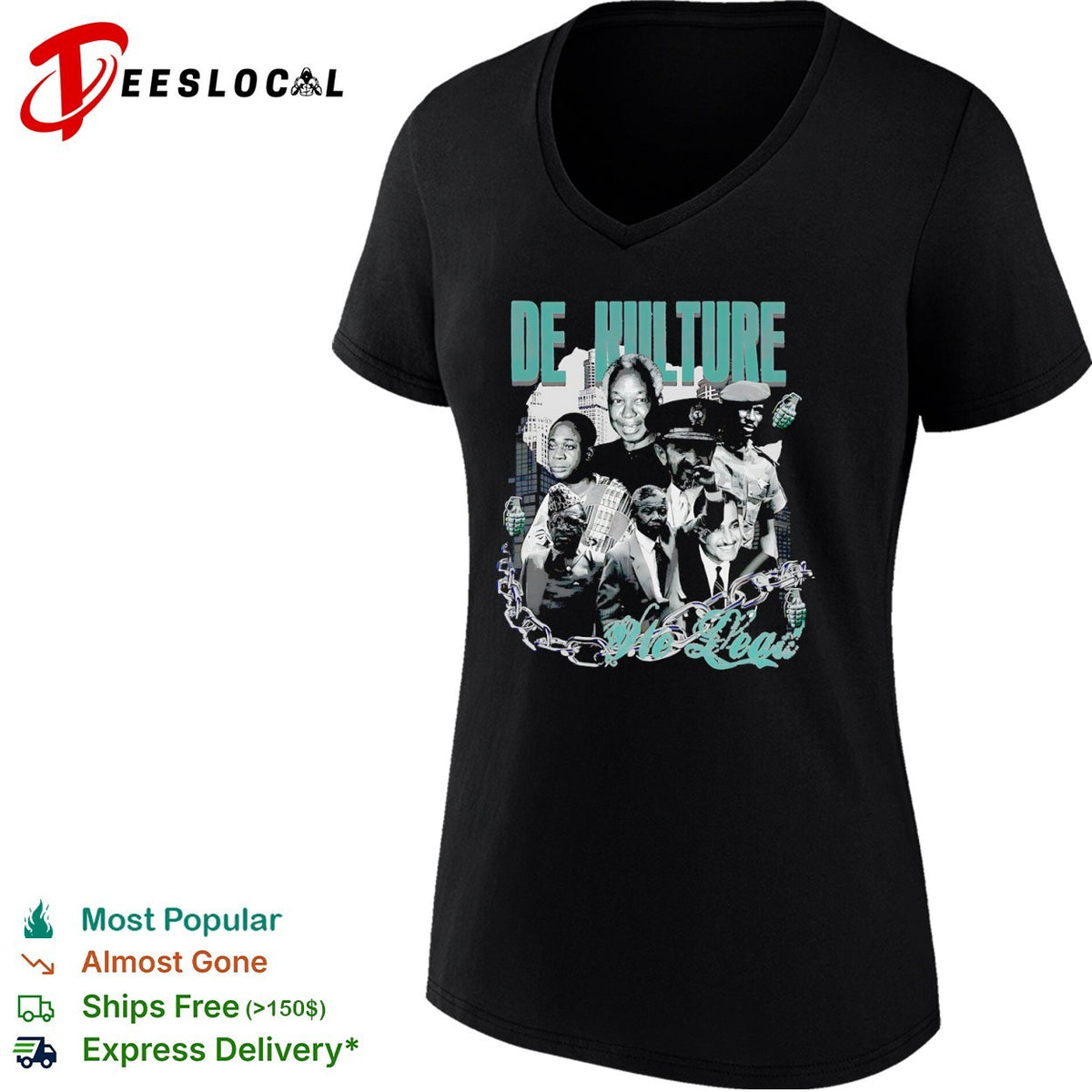 De Kulture African leaders no leash shirt
