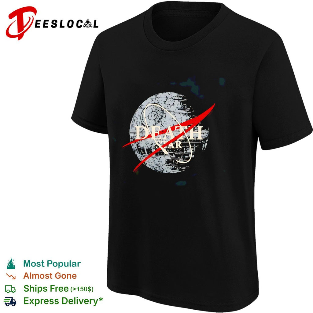 Death Star sci-fi NASA logo parody shirt