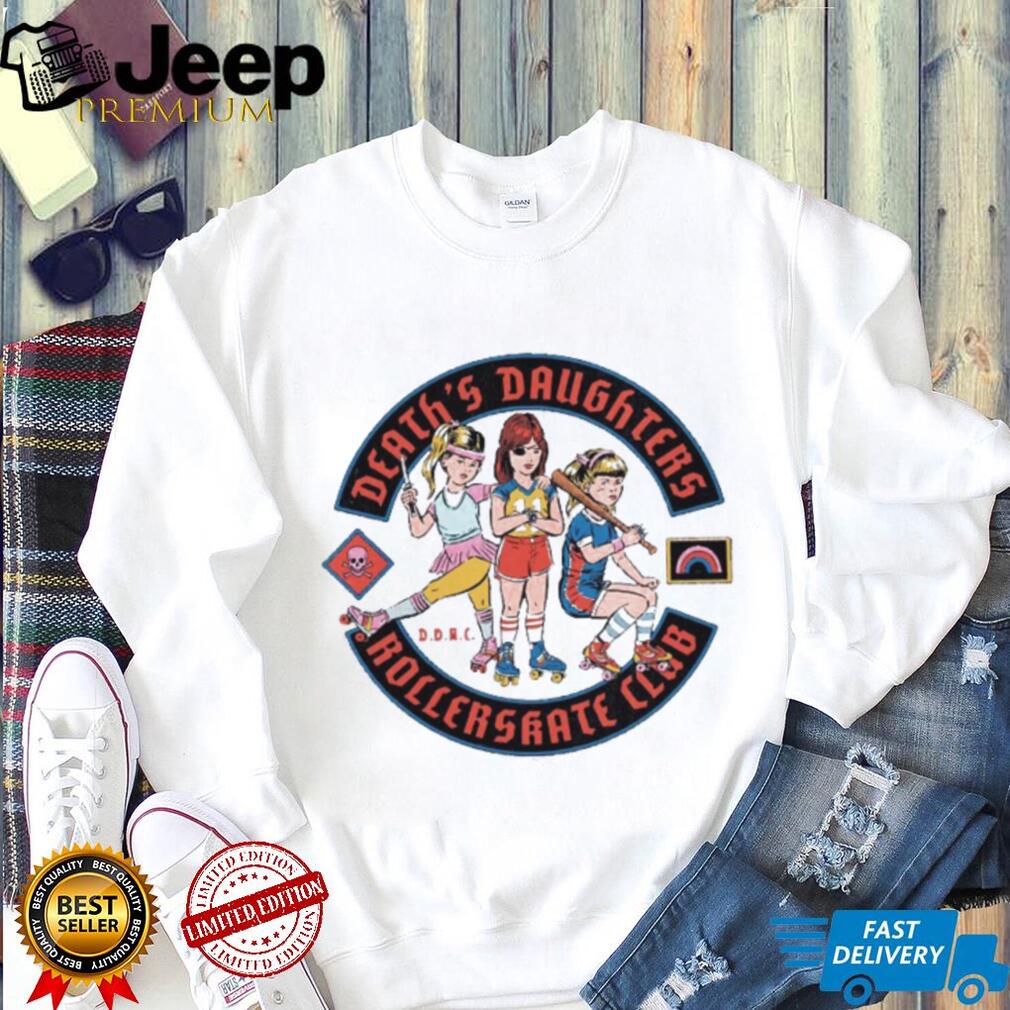 Death’s Daughters Roller Skate Club Retro Graphic T Shirt